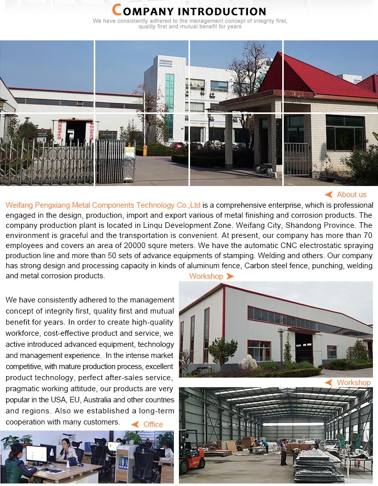 One-Stop Shopping Powder Coated Composite Metal Fence& Fence Gate& Fence Post& Fence Assessories China Factory